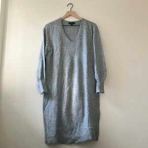 Ann Taylor soft grey sweater dress